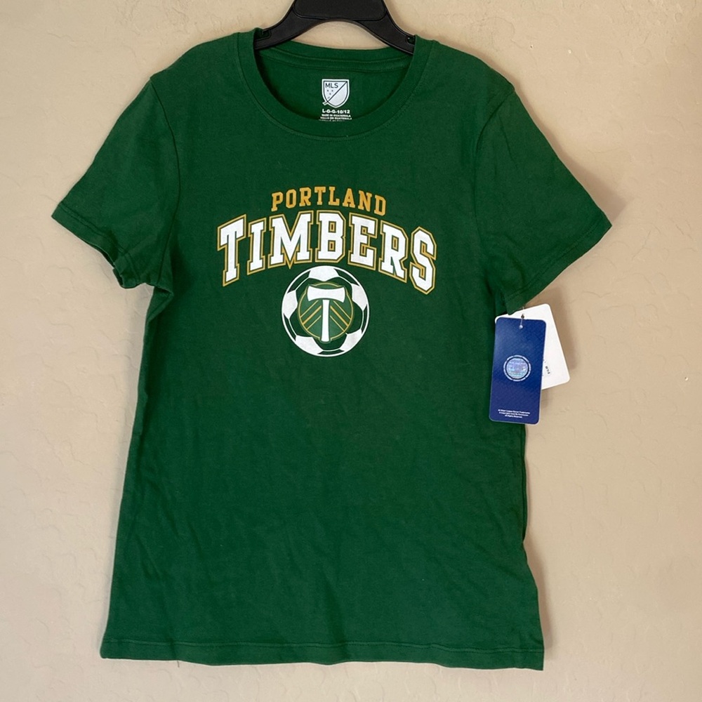 Portland Timbers soccer, girl’s large, green shirt